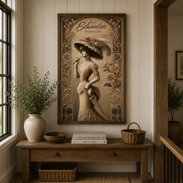 Edwardian elegance in a rustic entryway Digital art