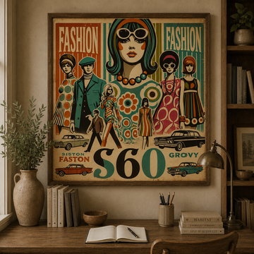 Retro fashion Framed art poster