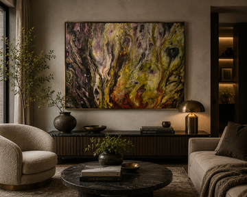 Resin Art Abstract Painting  Earth Tone Fluid Acrylic Wall Decor