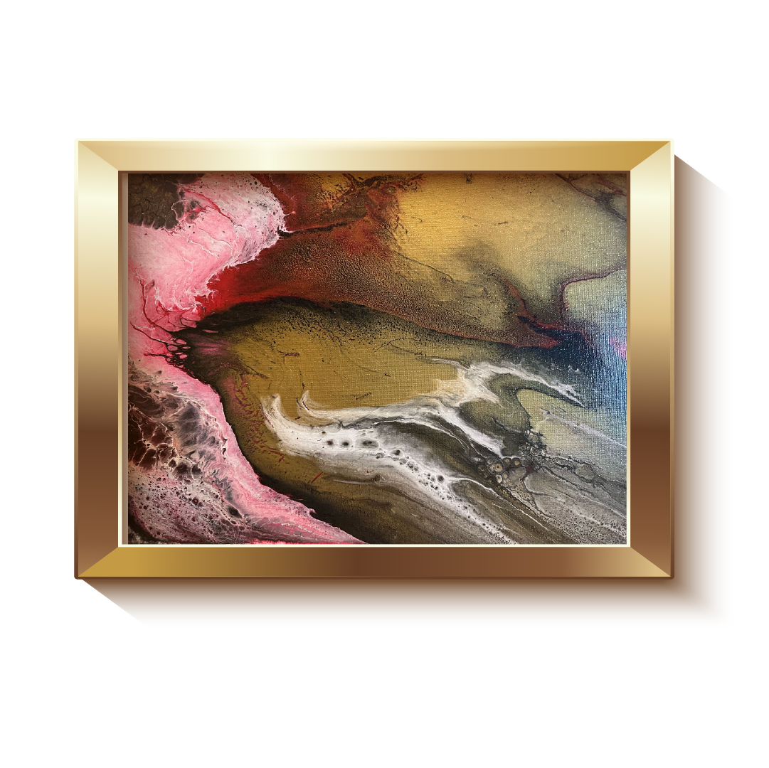 golden color abstract art
