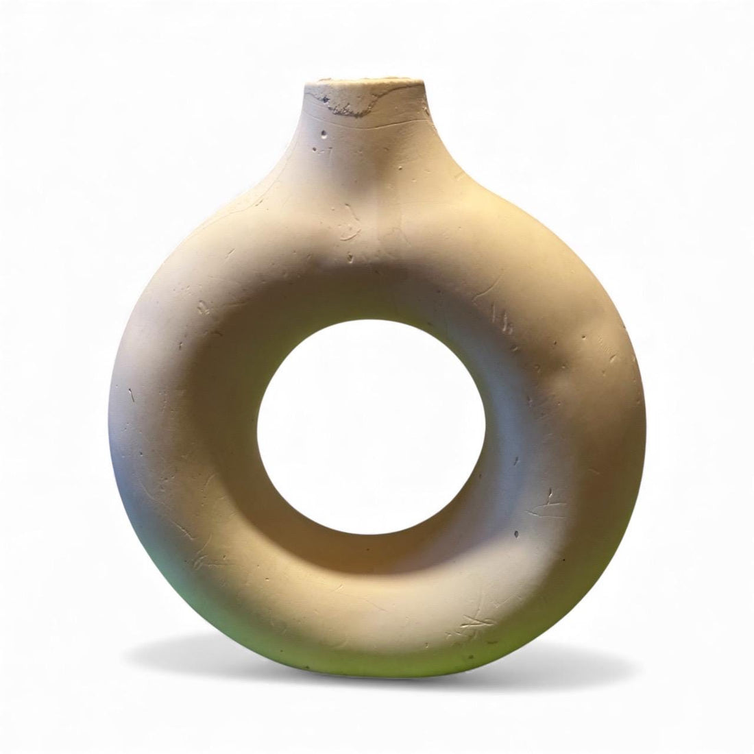 Handmade Resin Donut Vase  Modern Sculptural Home Decor
