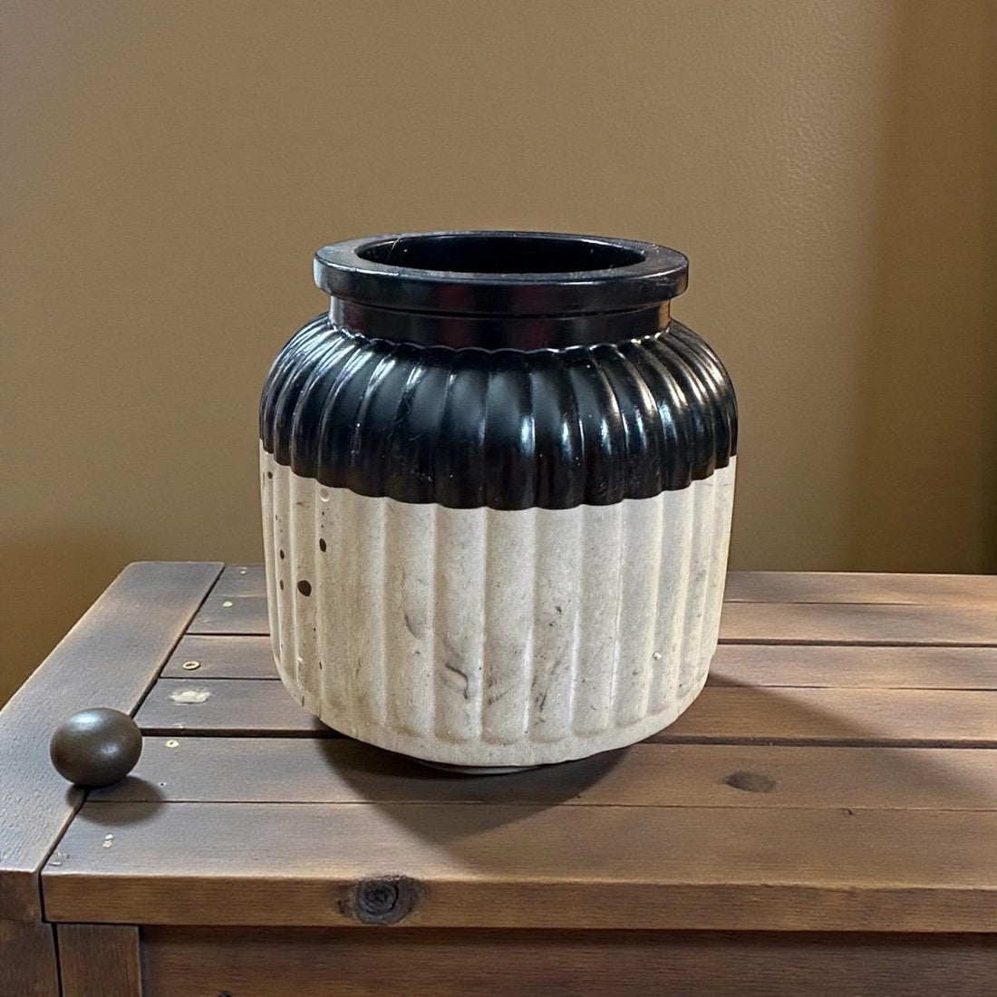 Black Resin & Concrete Food Safe Jar | Modern Minimal Storage Canister