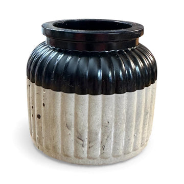 Black Resin & Concrete Food Safe Jar | Modern Minimal Storage Canister