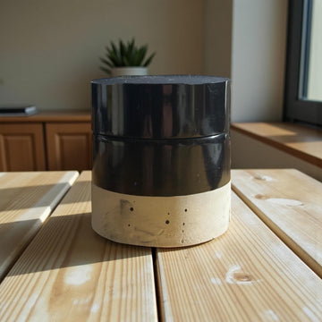 Food Safe Resin & Cement Jar with Lid | Modern Minimalist Storage Container