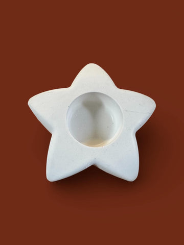 Star Concrete Candle Holder | Minimalist Tealight Holder | Spa Bathroom Decor | Modern Home Accent