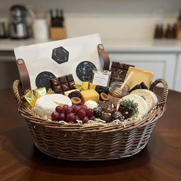 Hand-Poured Cement Charcuterie Tray with Resin Inlay and Leather Handles