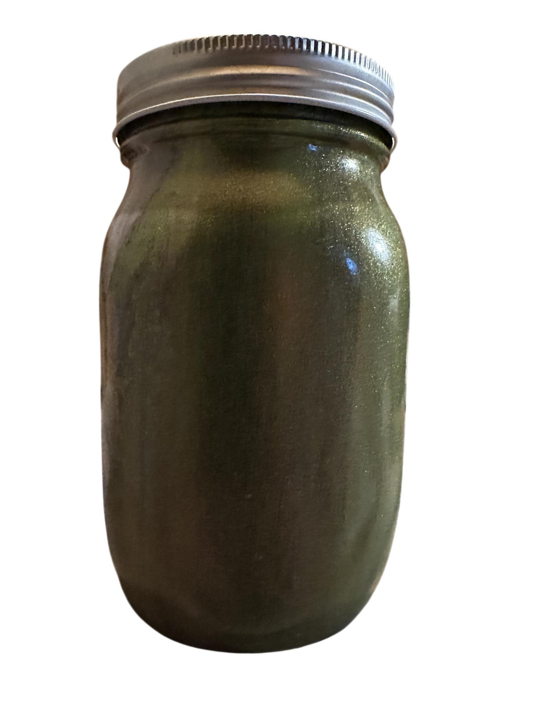 Hand-Finished Metallic Mason Jar | Green Pink Black Iridescent Storage Container