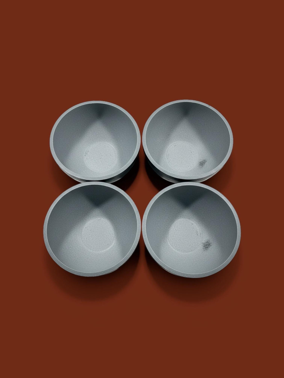 Matte Black Concrete Bowl  Modern Minimalist Snack Holder (Set of Four)