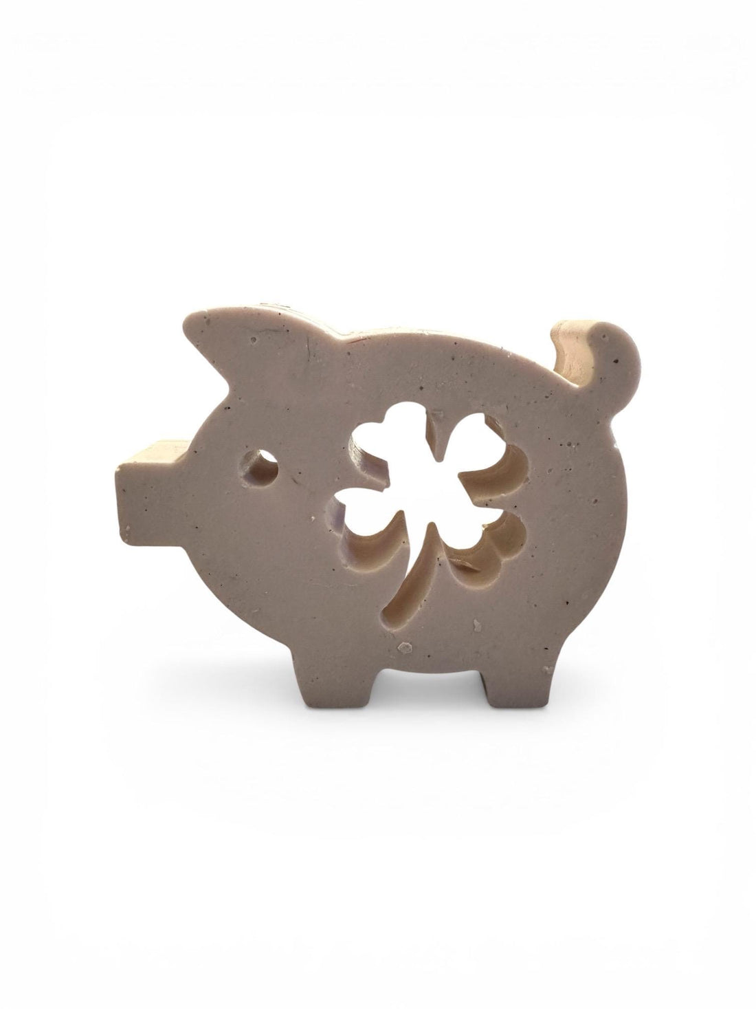 Lucky Clover Pig Family Decor  Handmade Concrete Pig Figurines, Farmhouse Nursery Shelf Decor, Minimalist Lucky Pig Gift