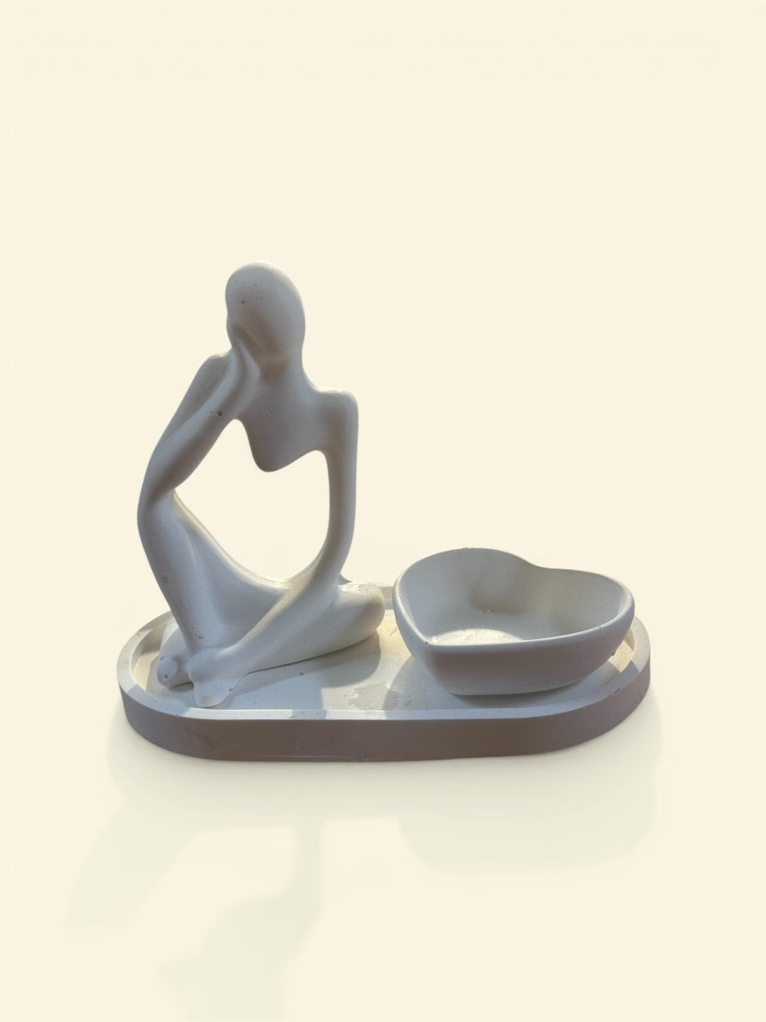 Minimalist Woman Jewelry Holder Tray  Abstract Female Sculpture Ring Dish, Modern Vanity Necklace Organizer, Aesthetic Bathroom Decor