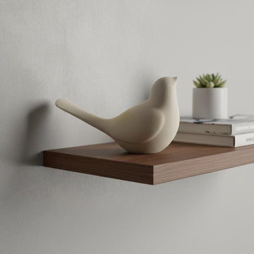 Handmade Concrete Bird Figurine, Minimalist Farmhouse Shelf Decor, Nature Inspired Accent