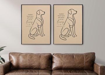 Modern Neutral Line Art Pet Lover Gift Digital Download