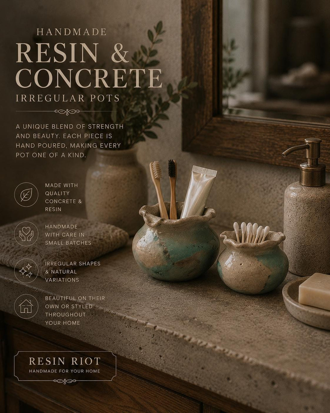 Concrete And Resin Bowls | Handmade Functional Art with Soul