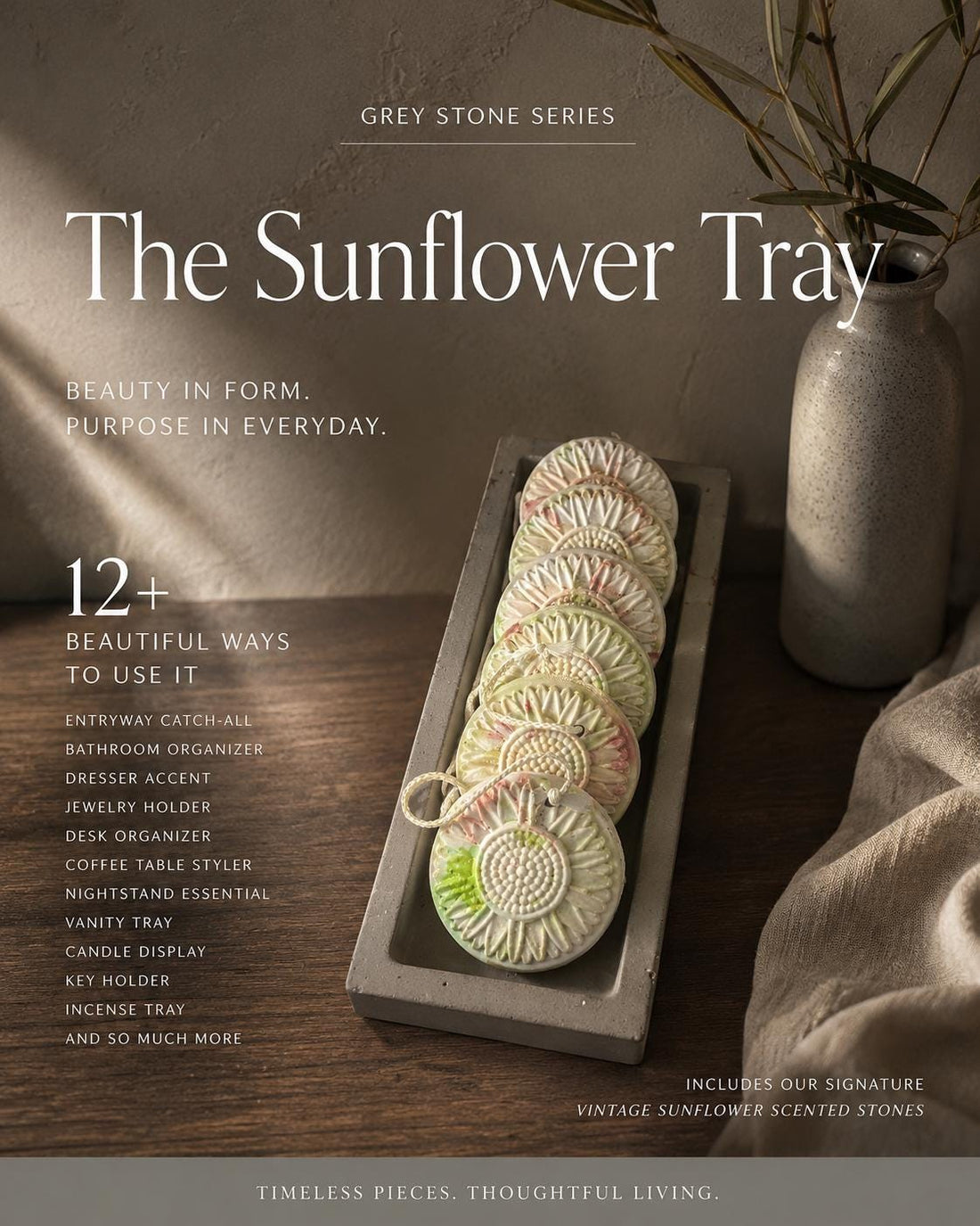 Sunlit Sanctuary Handcrafted Scent Stones Where Fragrance Meets Quiet Beauty Set Of 6