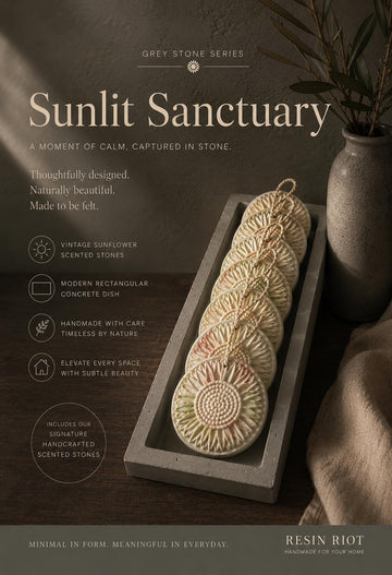 Sunlit Sanctuary Handcrafted Scent Stones Where Fragrance Meets Quiet Beauty Set Of 6