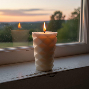 Wavy Sculpted Soy Candle, Spa Candle, Zen Home Décor, Minimalist Aesthetic Candle, Perfect Gift for Her, Holiday Gift Basket Centerpiece