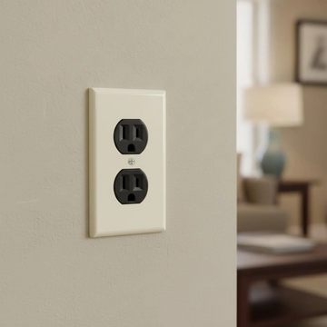 Handmade Cement Duplex Outlet Cover • Modern Minimalist Decor
