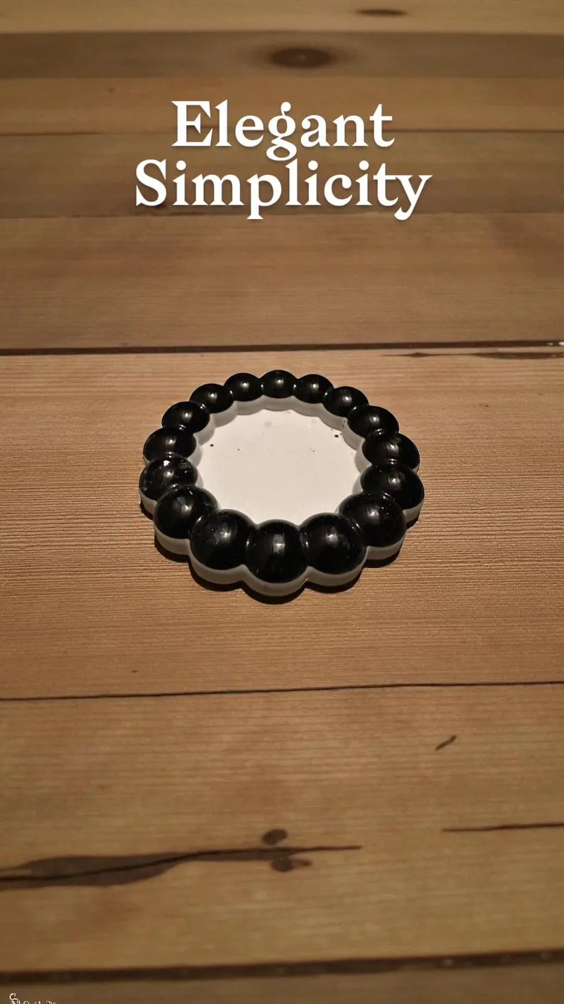Food Safe Resin Concrete Bubble Tray, Sealed Round Serving Plate, Modern Display for Cookies Sushi Candles Plants, Handmade Kitchen Decor