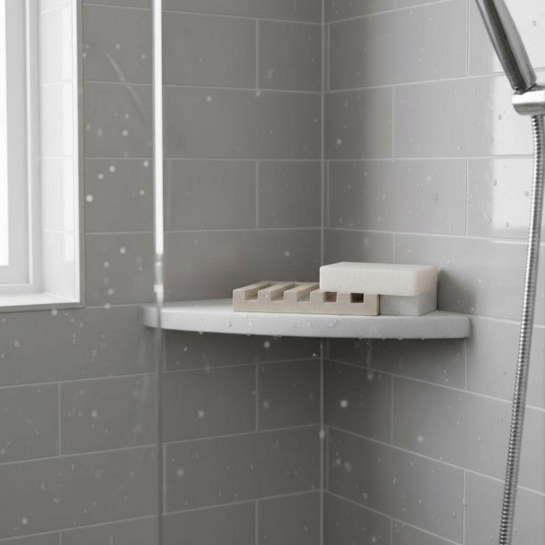 Food Safe Sealed Concrete Soap Dish, Ridged Drainage Tray, Modern Minimalist Bathroom Organizer, Handmade Cement Soap Holder, Eco Friendly