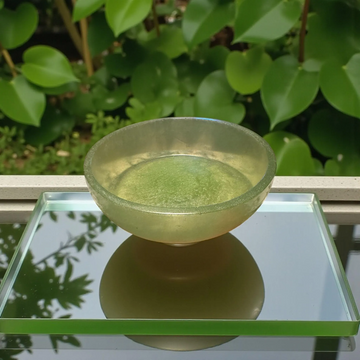 Handmade Sage Green Resin Bowl, Modern Trinket Dish